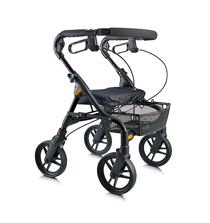 Evolution Piper Series Lightweight Aluminum Folding Rolling Walker - Senior.com Rollators